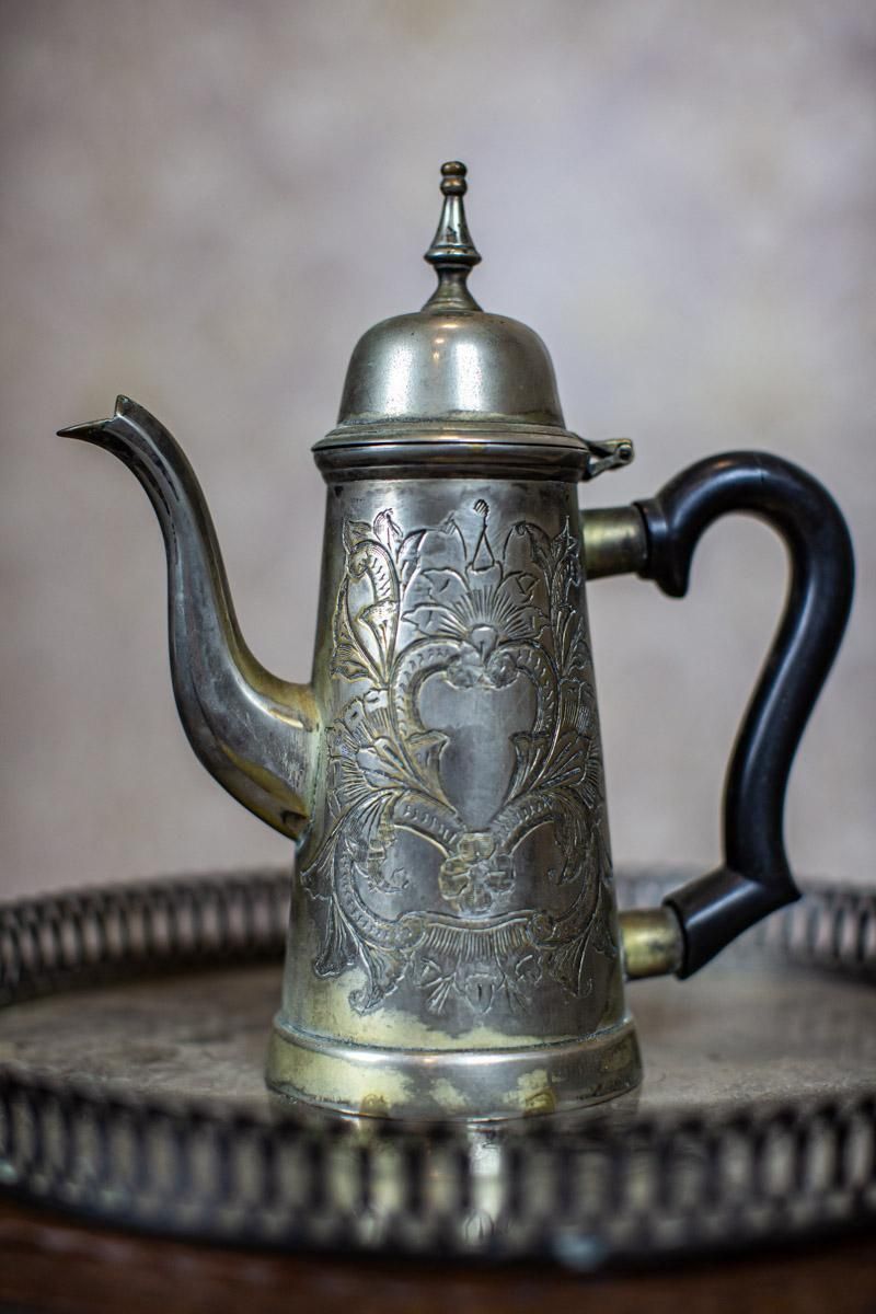 Silver Plated Coffee Set From The Turn Of The 19th And 20th Centuries With Tray photo buy