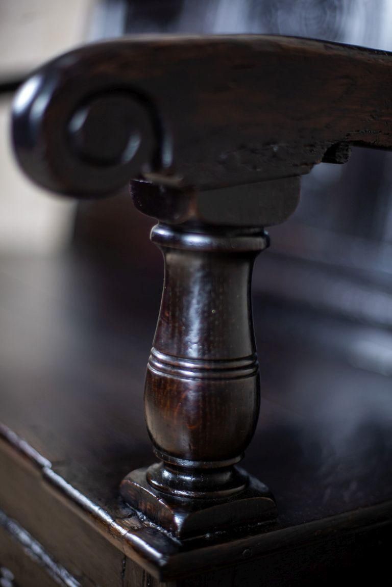 19th Century Renaissance Revival Oak Bench In Dark Brown photo buy