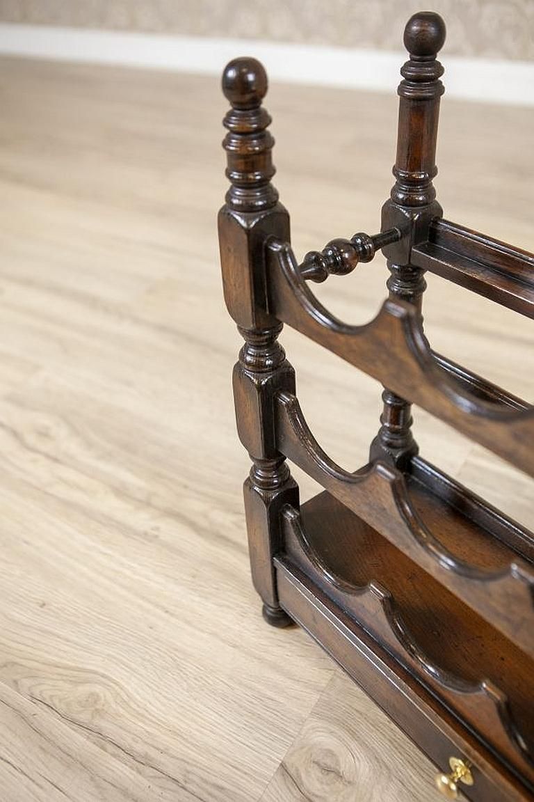 photo furniture Oak Wine Rack From The Early 20th Century In Dark Brown
