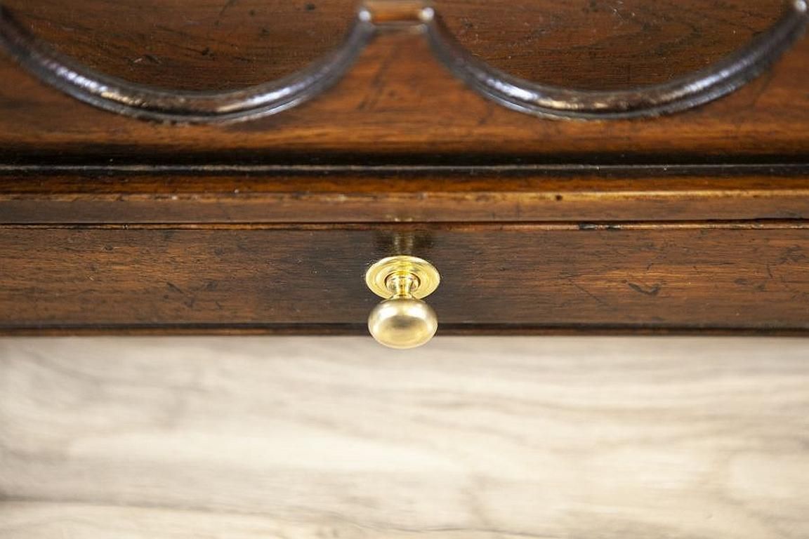photo vinterior Oak Wine Rack From The Early 20th Century In Dark Brown