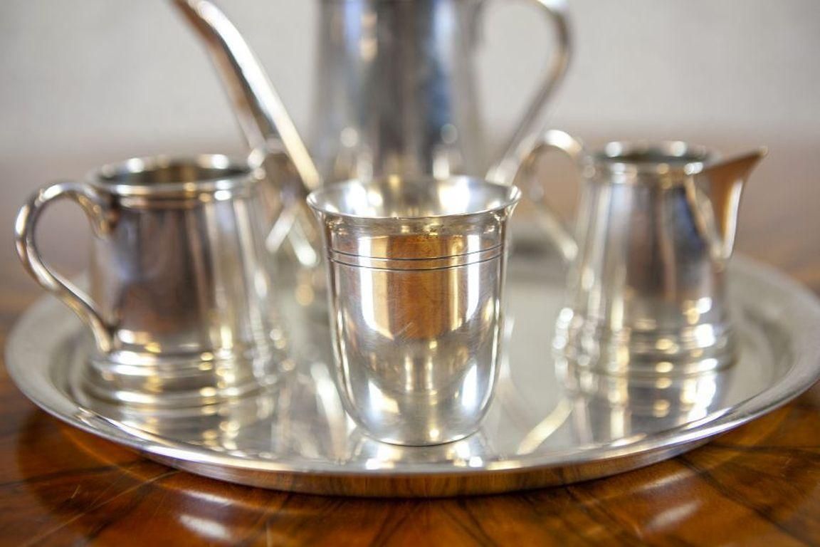 Silver Plated Sola Coffee Set From The Turn Of The Centuries With Tray photo Home Decor