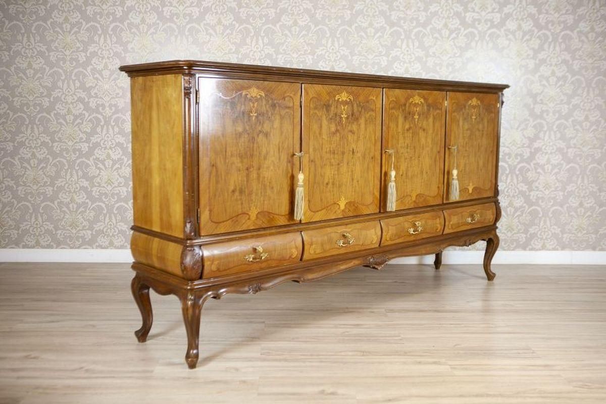 Inlaid Walnut Living Room Cabinet From The Middle 20th Century photo for sale