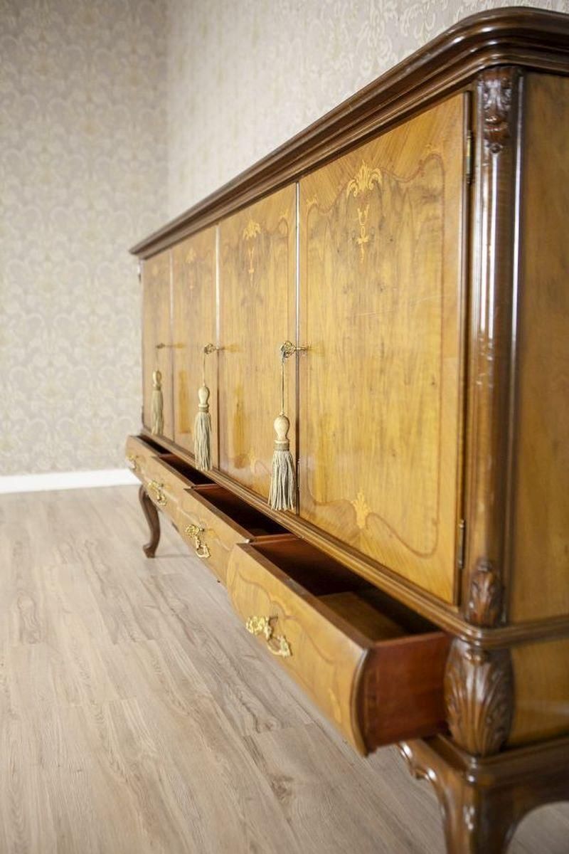 Inlaid Walnut Living Room Cabinet From The Middle 20th Century photo vinterior