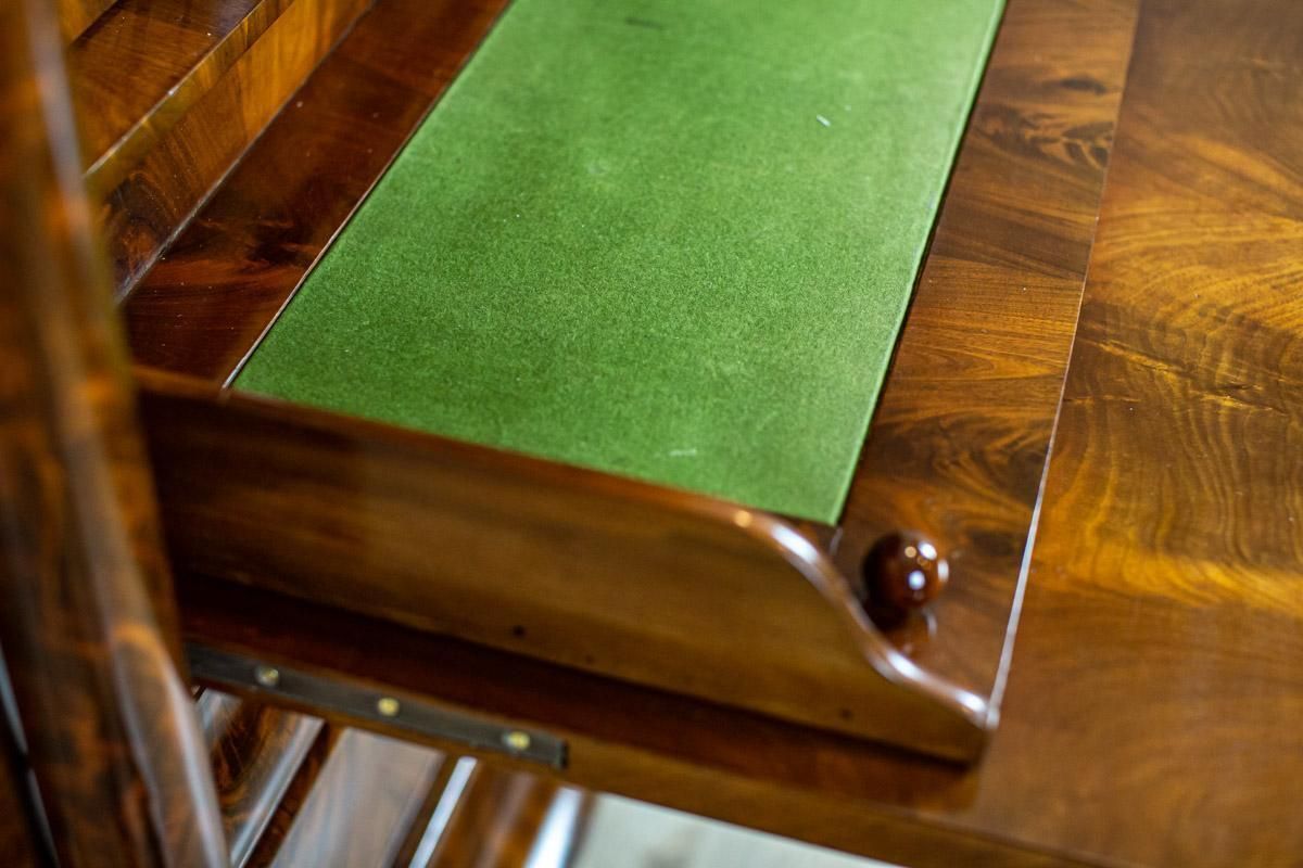 photo vintage 19th Century Biedermeier Mahogany Secretary Desk In Beautiful Graining