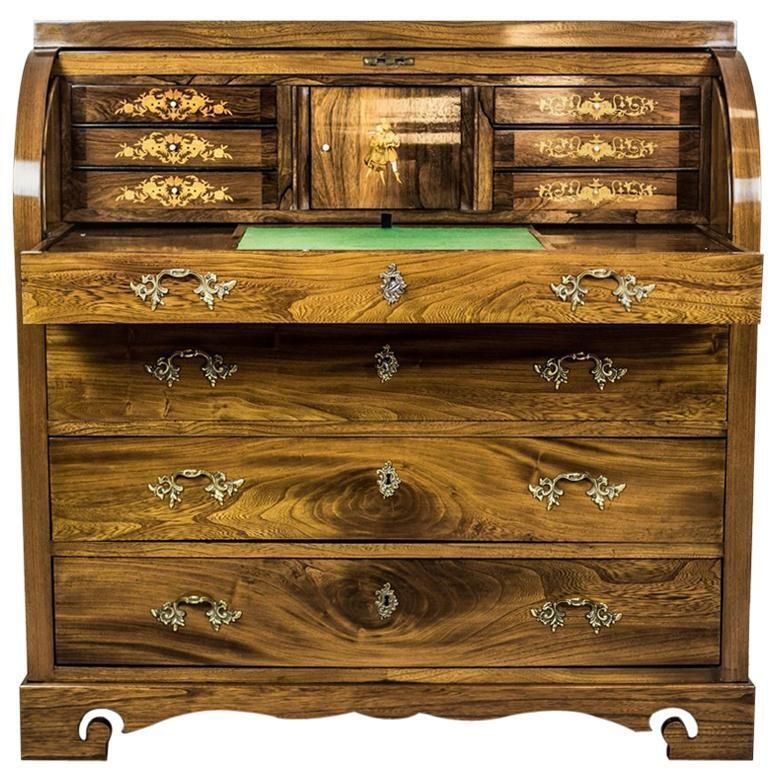 Elm Secretary Desk, Circa The 19th Century