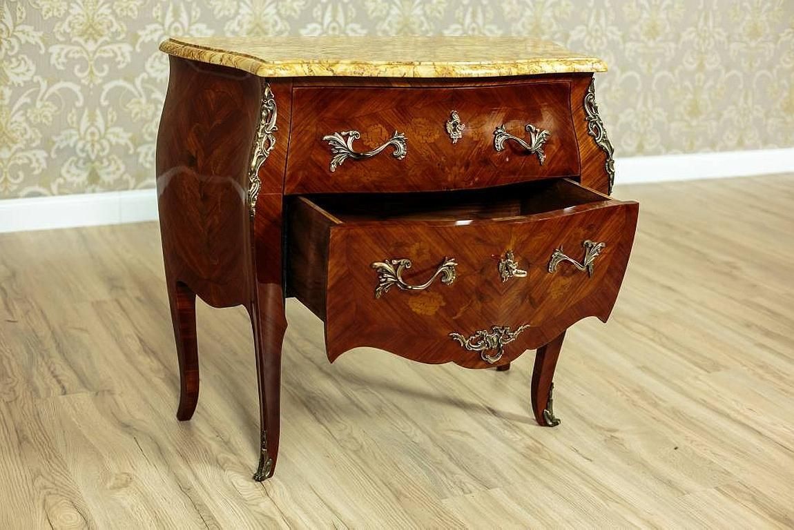 Neo Rococo Inlaid Dresser Veneered With Mahogany, Circa 1930 photo vinterior