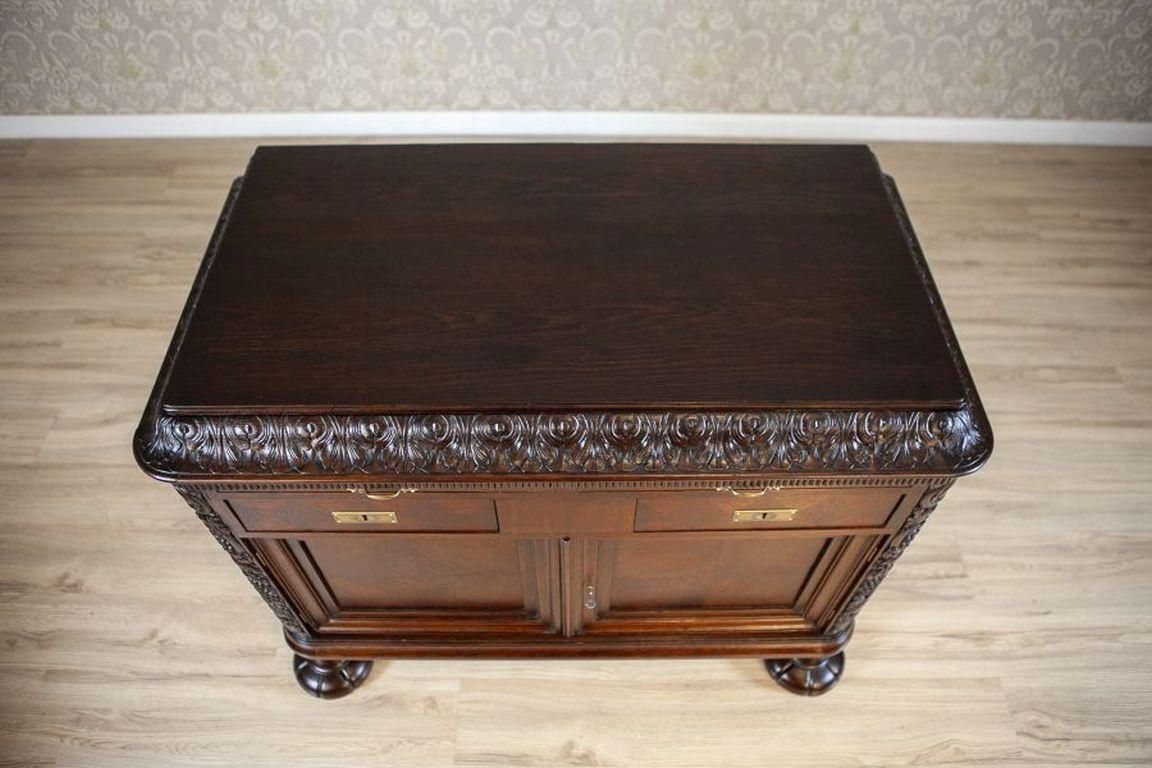 Early 20th Century Oak Commode In Brown With Drawers photo vinterior