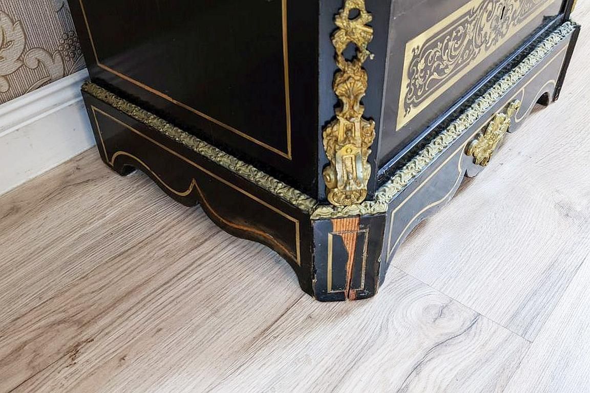19th Century Baroque Revival Inlaid Dresser In The Boulle Type photo vintage