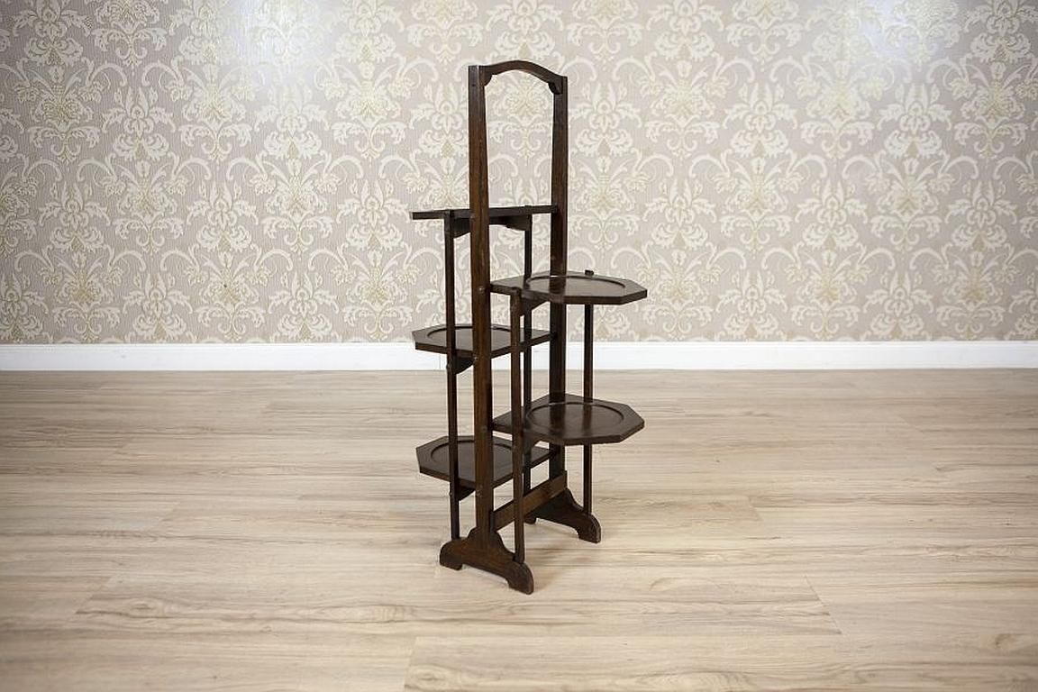 Oak Flower Stand From The Late 20th Century photo furniture
