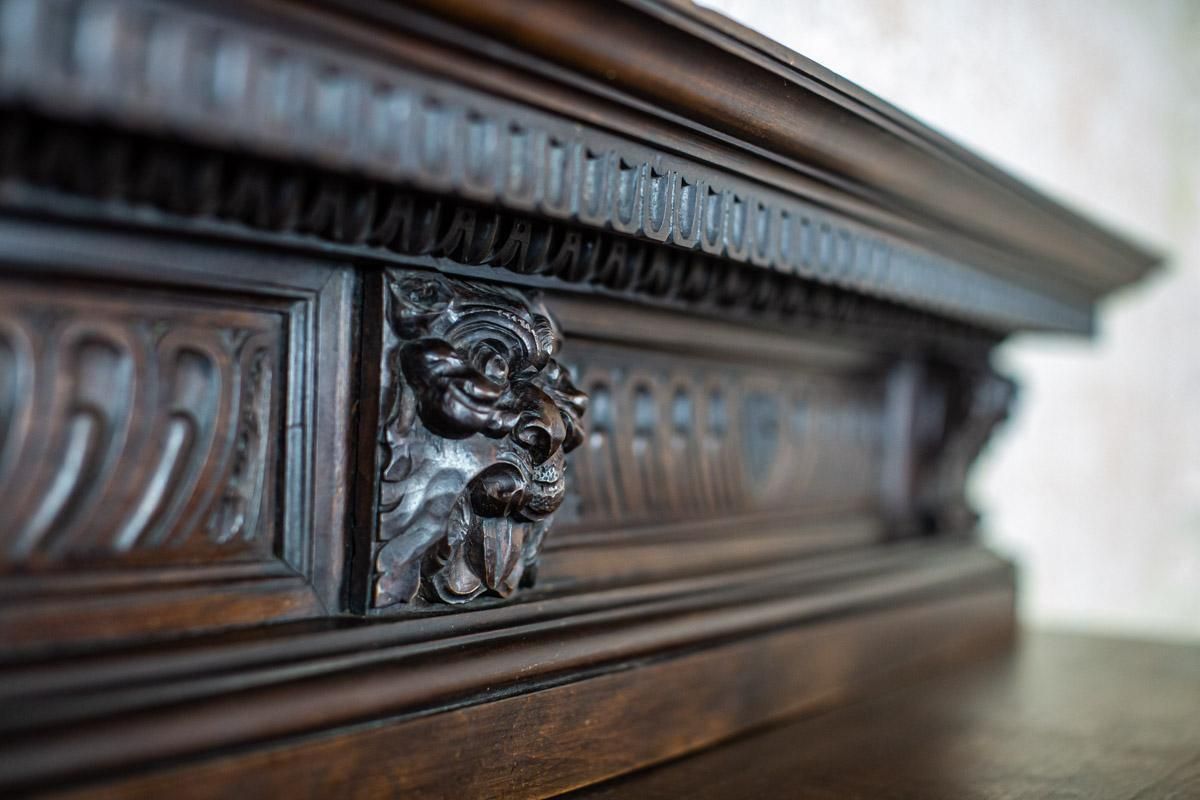 19th Century Neo Renaissance Oak Sideboard In Deep Brown photo 2400.0