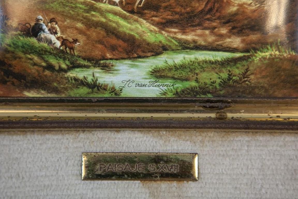 270.0 Landscapes On Ceramic Tiles Signed By Jc Van Hunnik photo