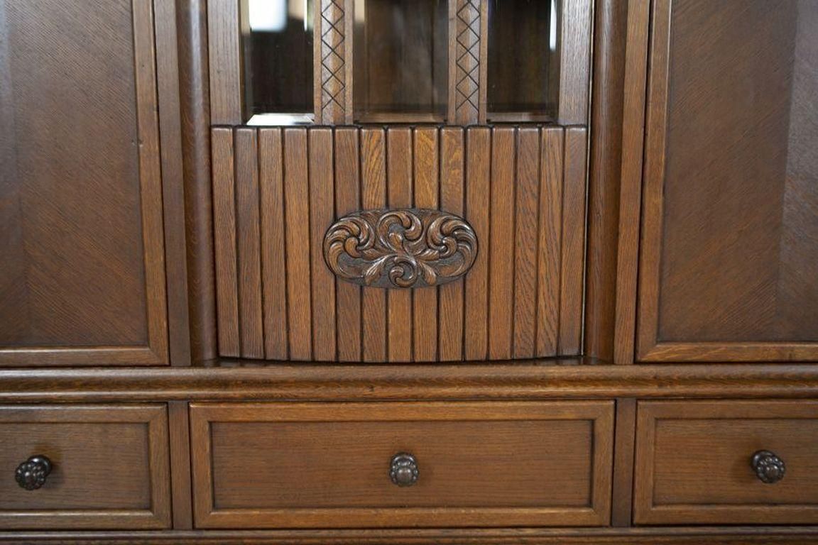 photo for sale Oak Bookcase From The 1930s In Brown