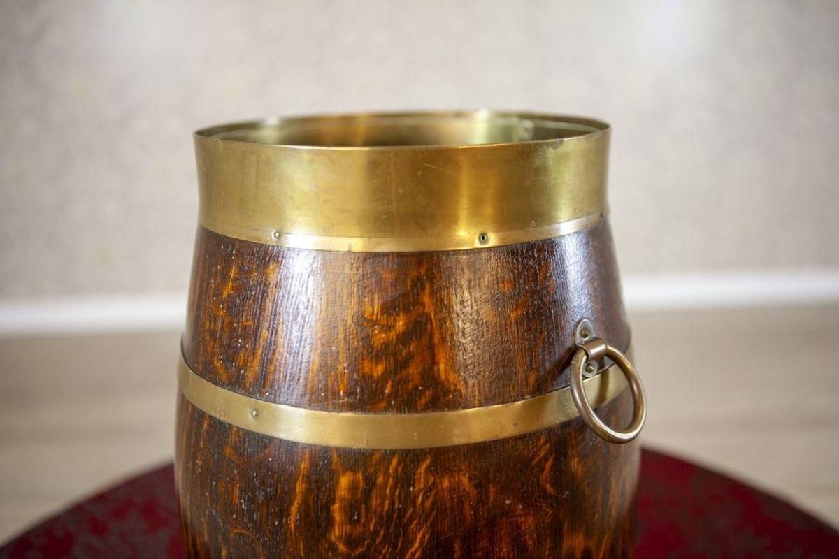 Barrel Like Oak Umbrella Stand From The Early 20th Century photo for sale
