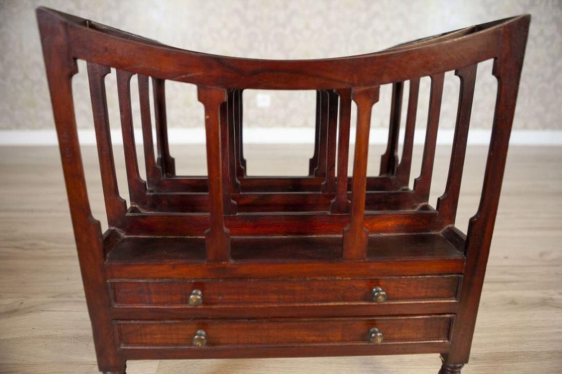 Walnut Magazine Rack From The Mid. 20th Century photo vintage