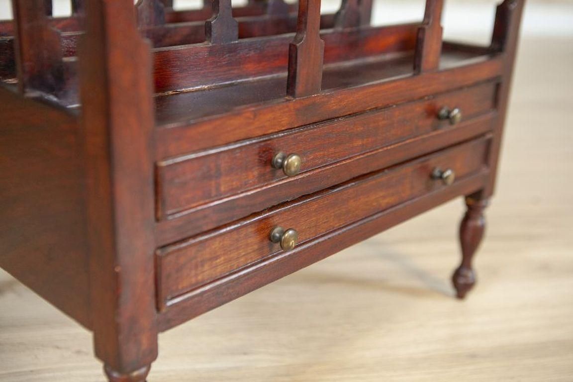 photo furniture Walnut Magazine Rack From The Mid. 20th Century