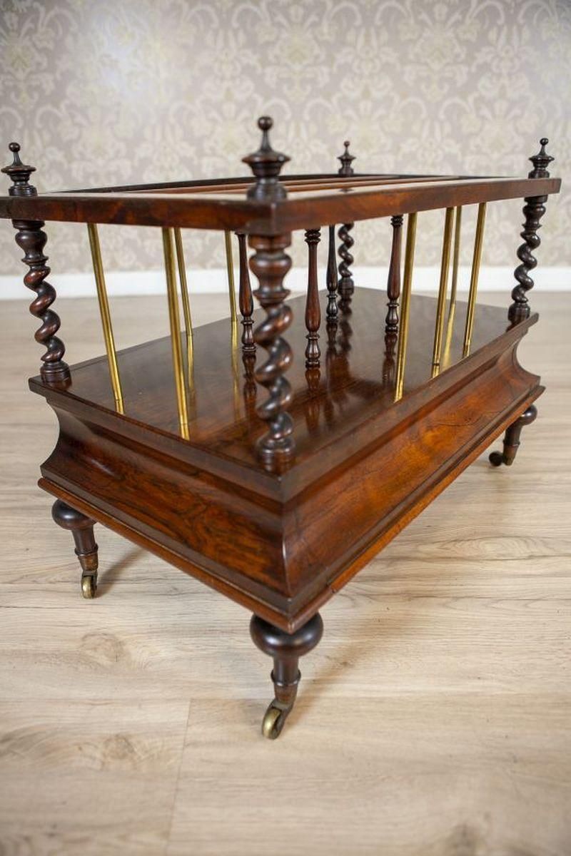 Wooden Magazine Rack From The Early 20th Century In Dark Brown photo Home Decor