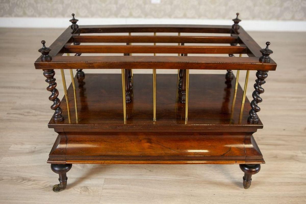 Wooden Magazine Rack From The Early 20th Century In Dark Brown photo 1400.0
