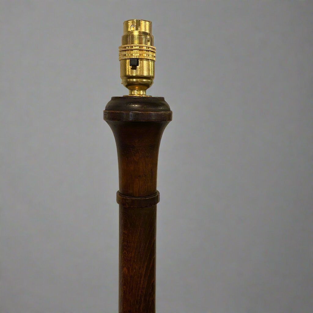 Antique Oak Standard Lamp In The Style Of Heals & Sons photo for sale