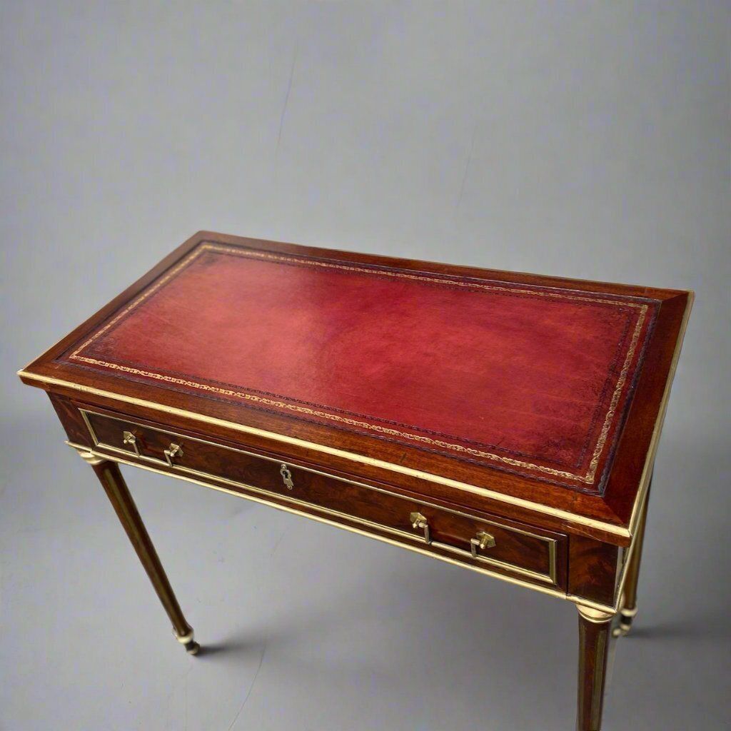Antique 19th Century French Mahogany Lockable Writing Table photo furniture