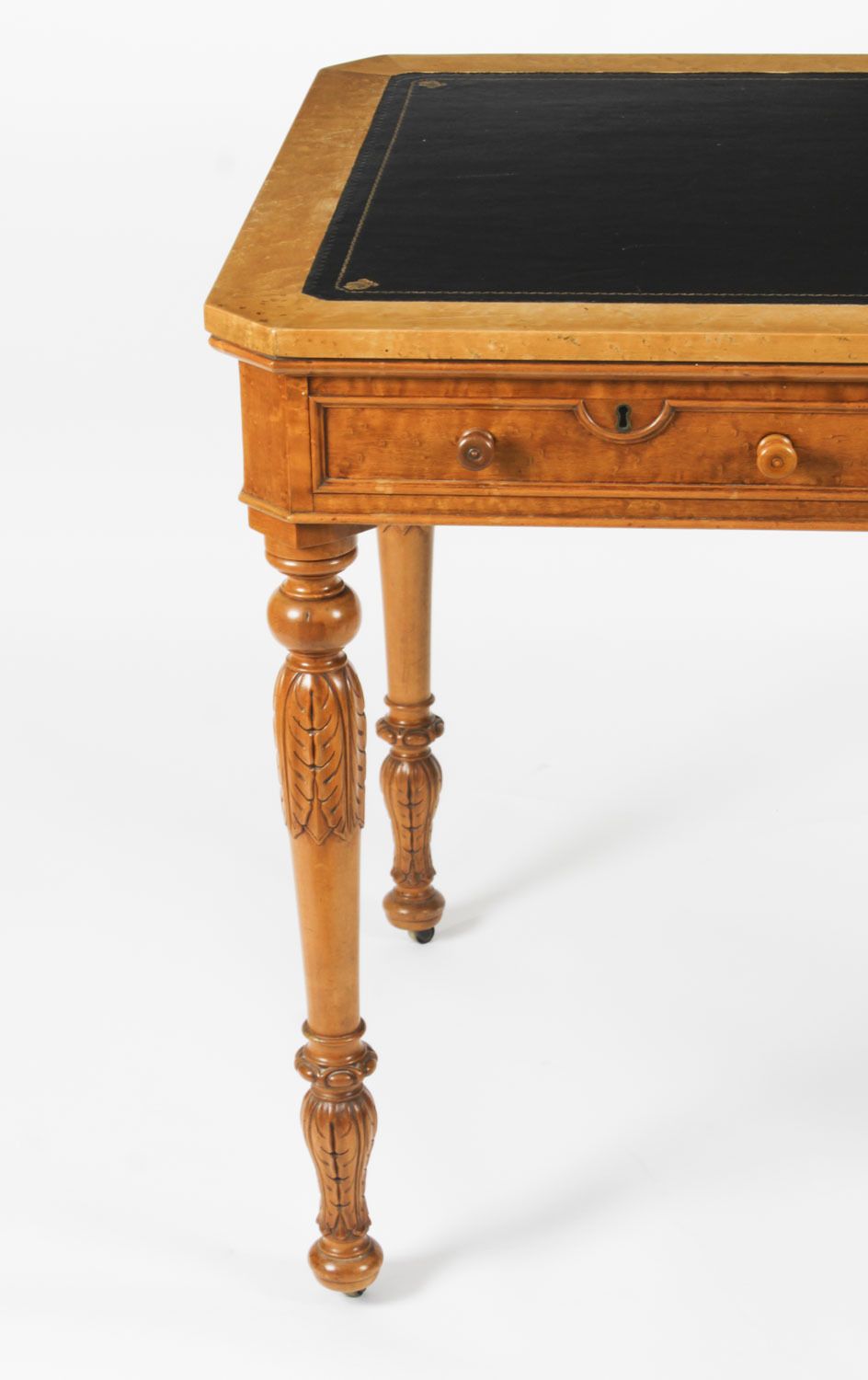 photo for sale Antique Gillows Style Birdseye Maple Writing Desk C.1880