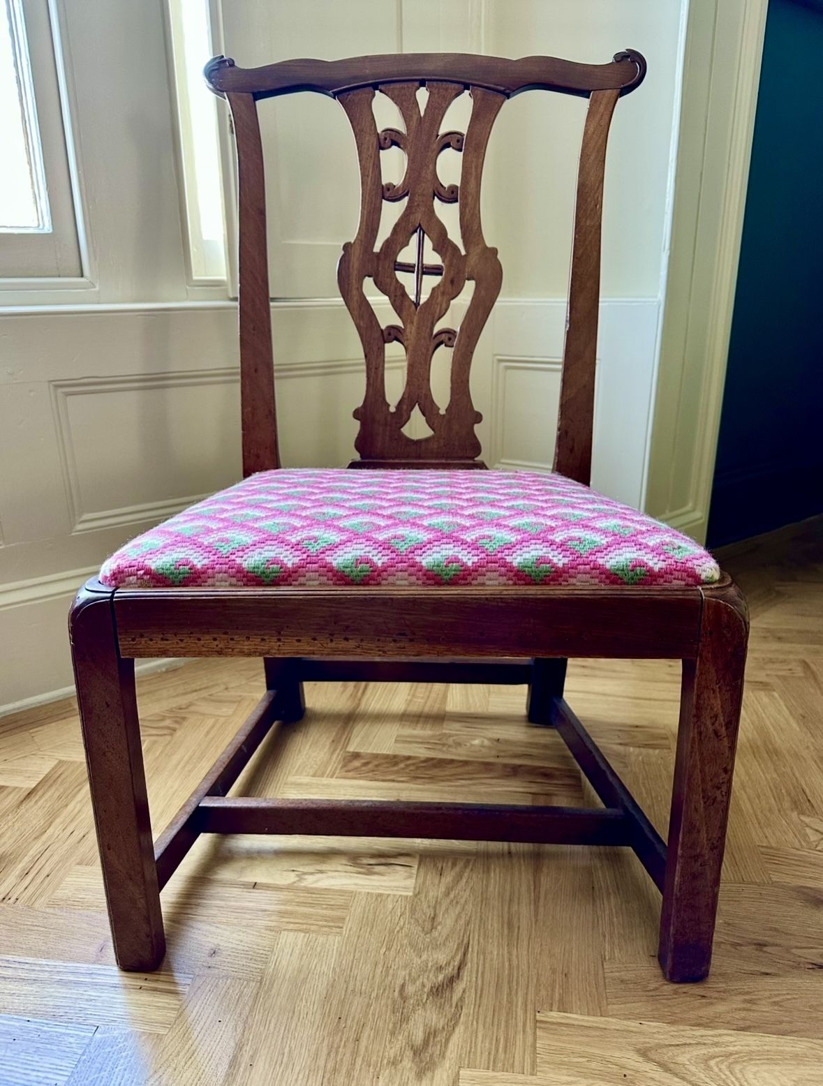 Georgian Mahogany Side Chair With Drop In Seat photo vinterior