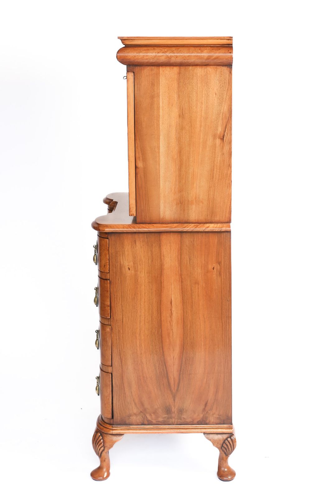 Queen Anne Style Small Burr Walnut Escritoire, Circa 1920s photo furniture