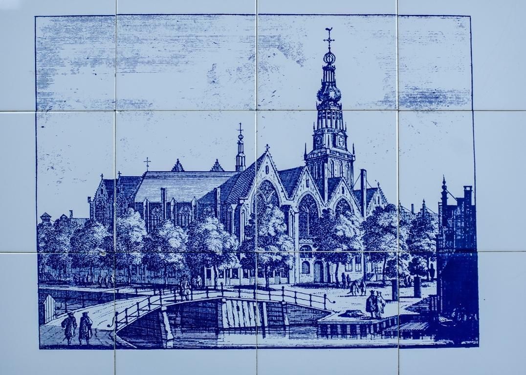 Picture Made Of Faience Tiles, Circa 1970 1980 photo for sale