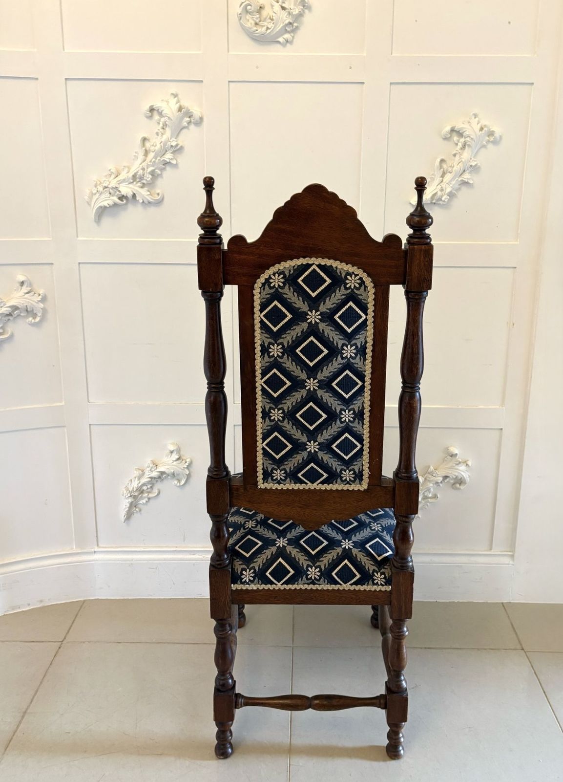 Antique Quality 19th Century Pair Of Carved Oak Side Chairs photo Furniture