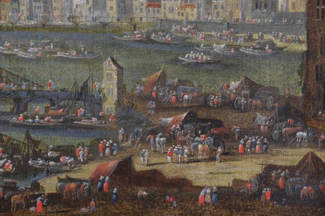 17th Century Venetian School. The Death Of Lucretia In Front Of Her Family photo furniture