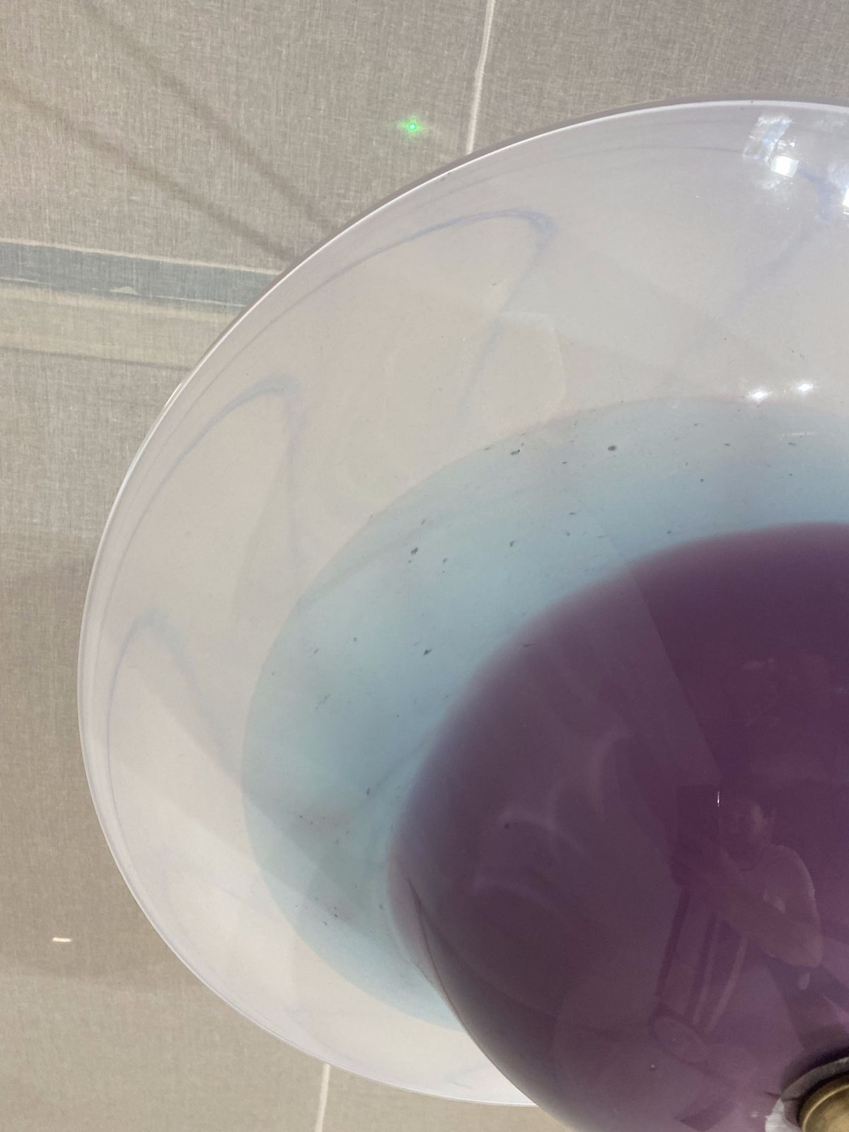 photo furniture Handmade Swirl Murano Glass Ceiling Lamp Pastel Purple Italian Brass 1980s 1970s