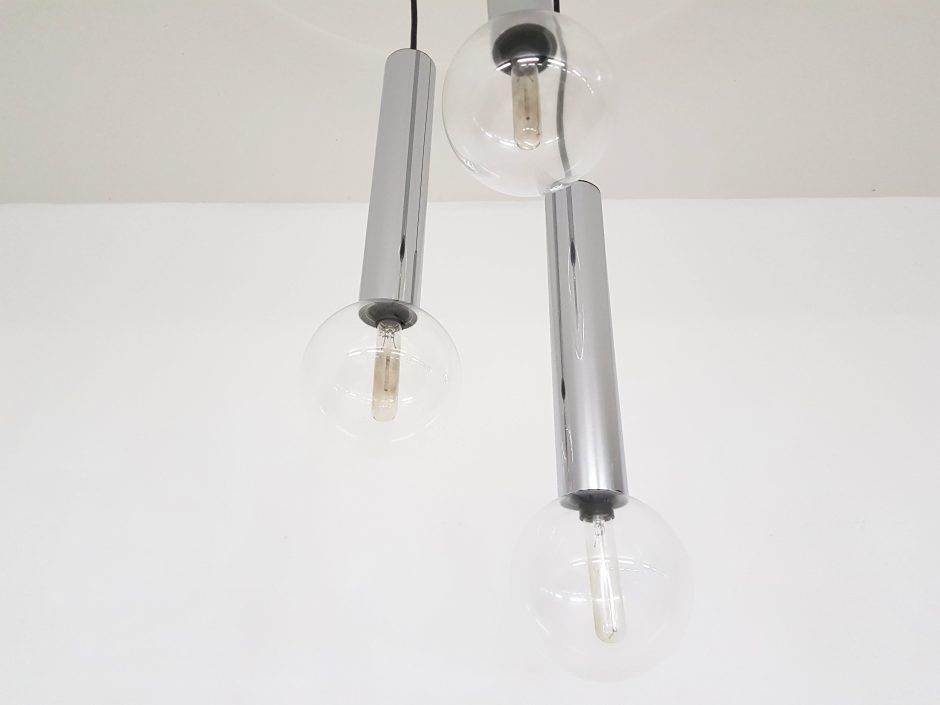 3x Globe Hanglamp Van Staff Leuchten, Duitsland Ca. Jaren 1960 photo vinterior