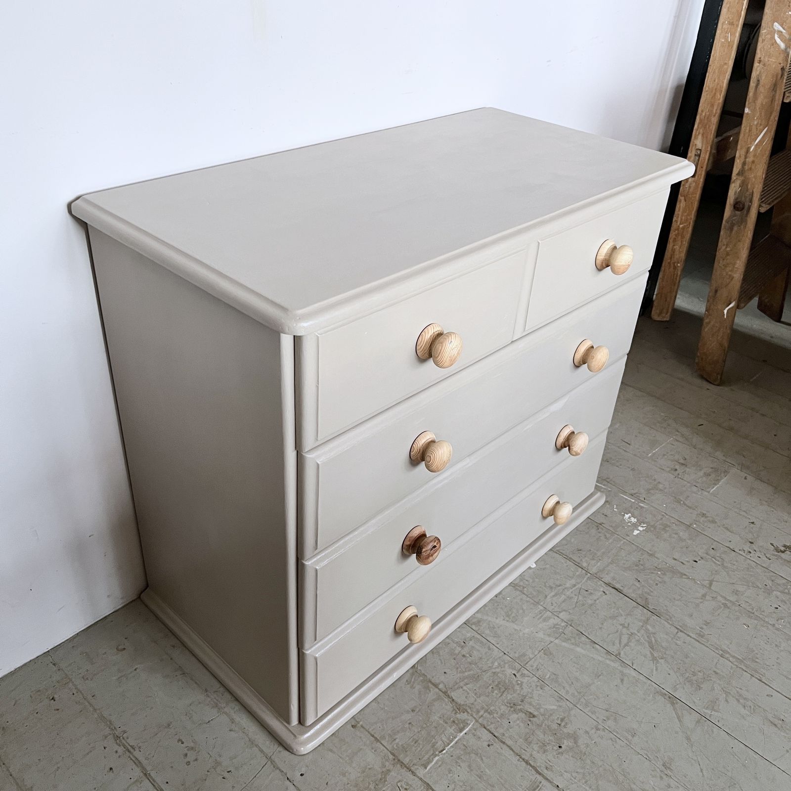Small Newly Painted Pine Chest Of Drawers photo Furniture