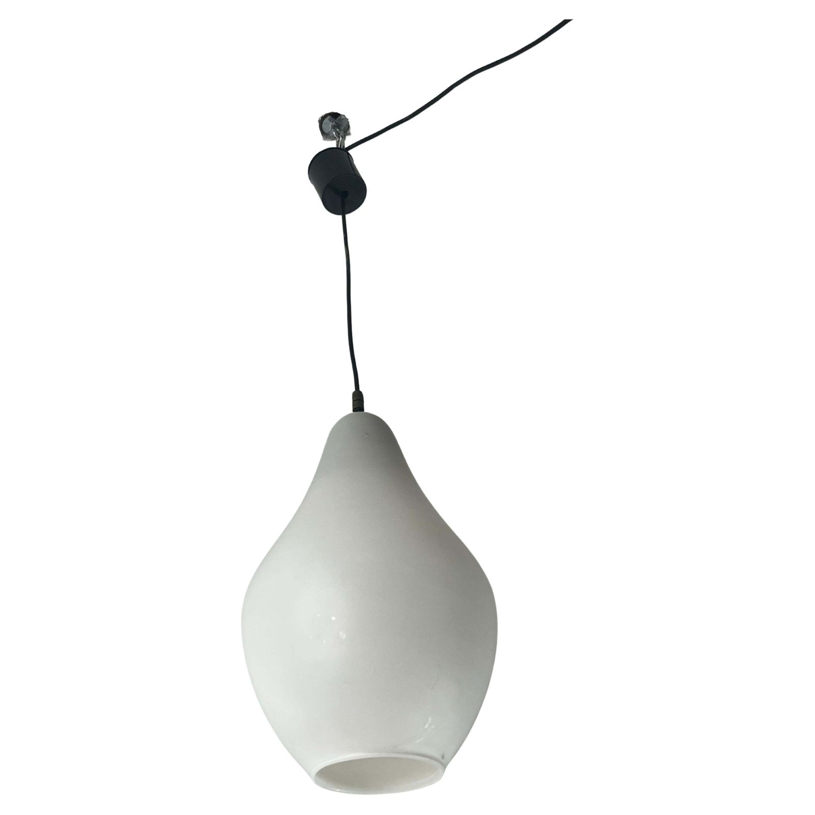 Opaline Glass Chandelier, Italy, 1960s