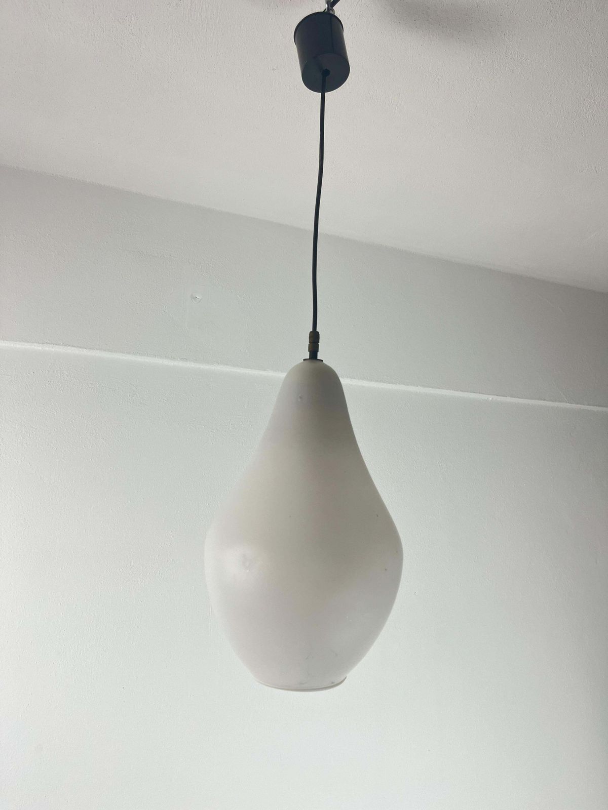 Opaline Glass Chandelier, Italy, 1960s photo vintage