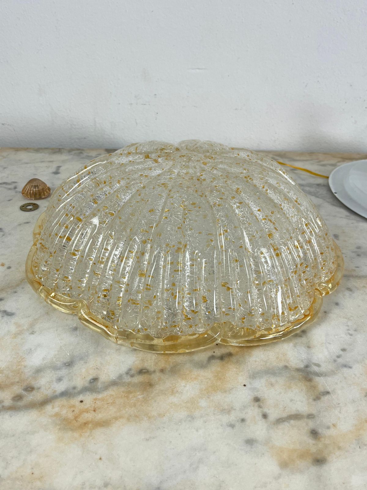 Murano Glass Ceiling Light, 1990s, Stamped Vetrilamp Venezia photo buy