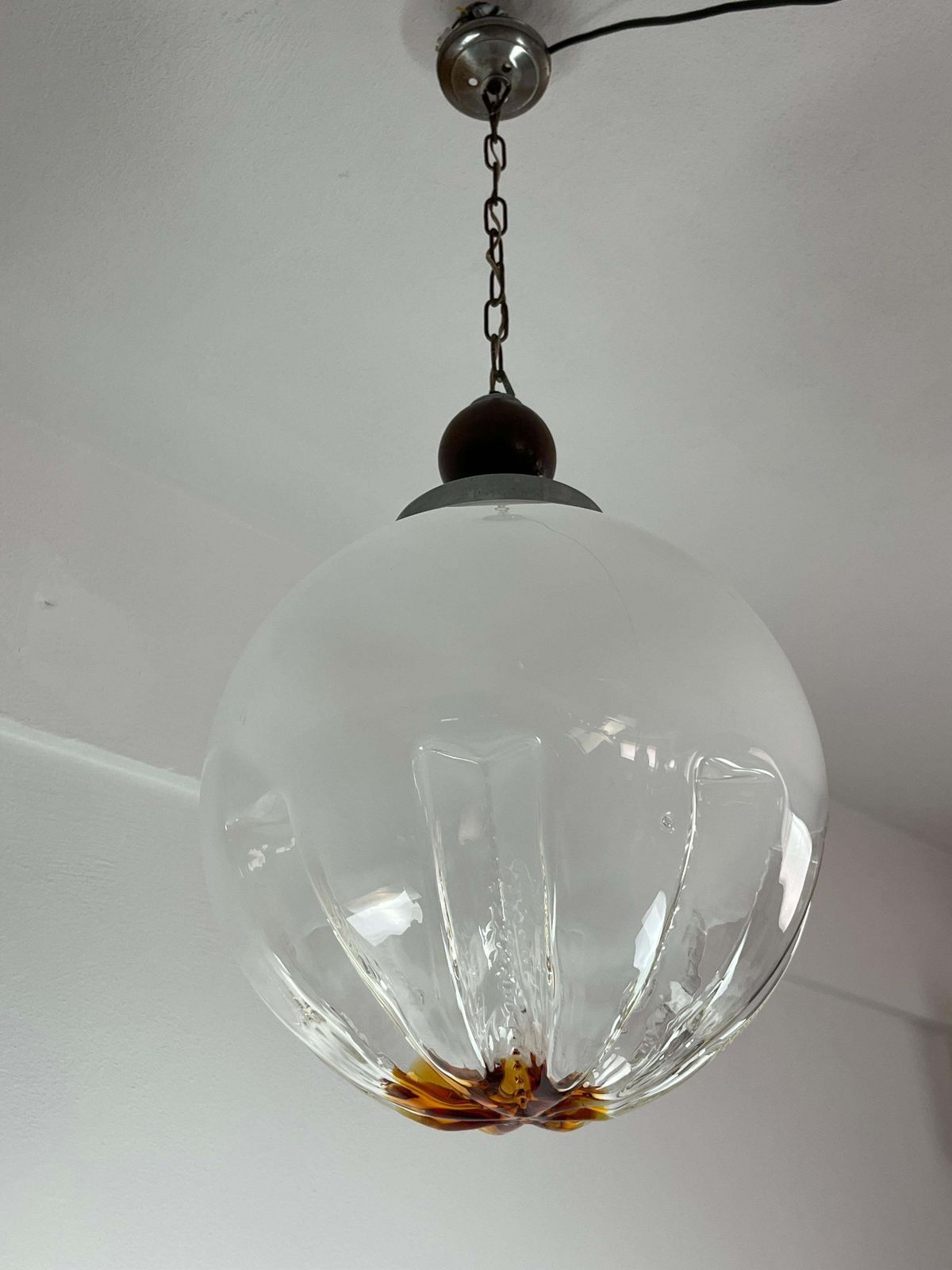 Murano Glass Chandelier By Carlo Nason For Mazzega Italian Design 1970s photo for sale