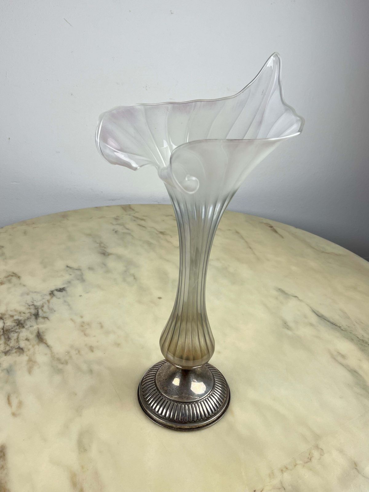 Murano Glass And 925 Silver Vase, Italy, 1960s photo Home Decor