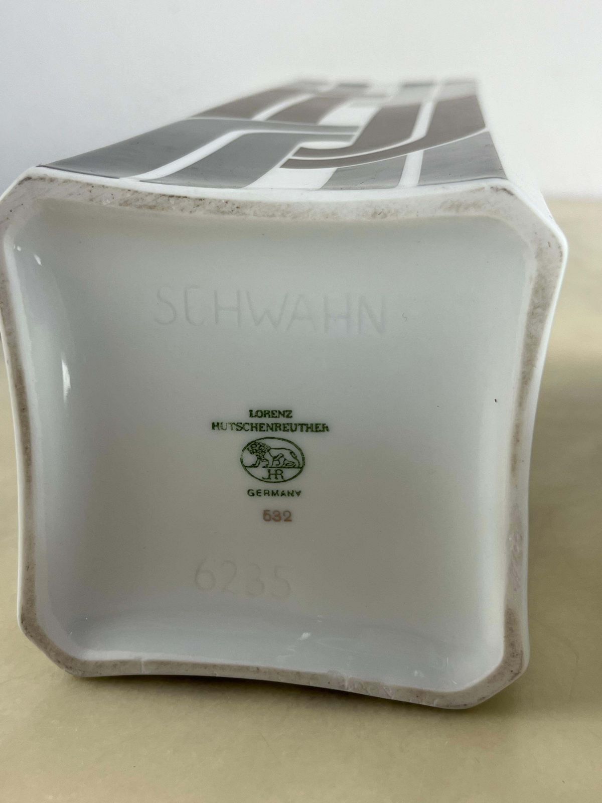 Set Of 2 German Ceramic Vases By Hermann Schwahn For Hutschenreuther 1970s photo vintage