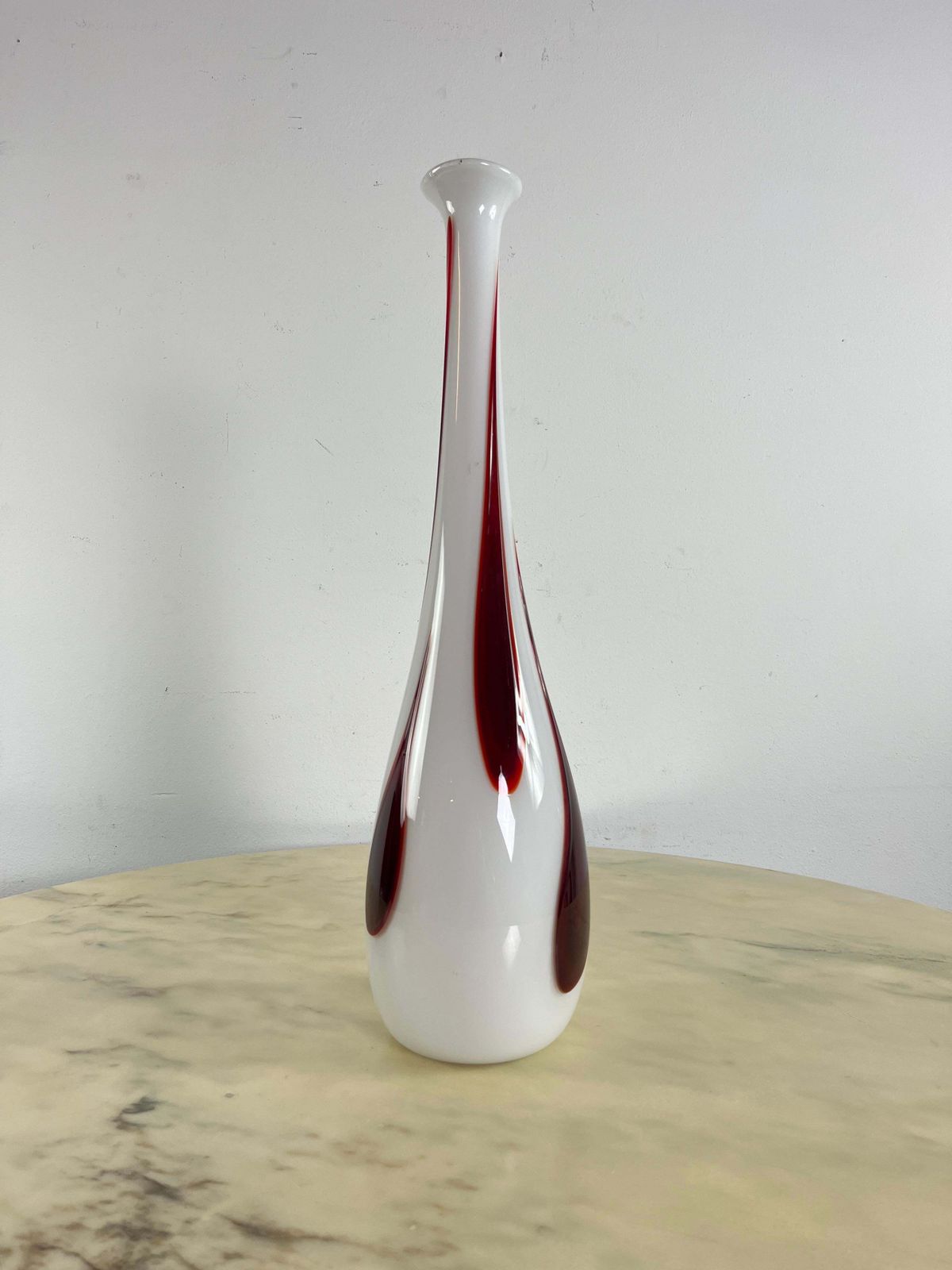 Home Decor Large Murano Glass Vase, Handmade With The Blown Glass Technique 1970s photo