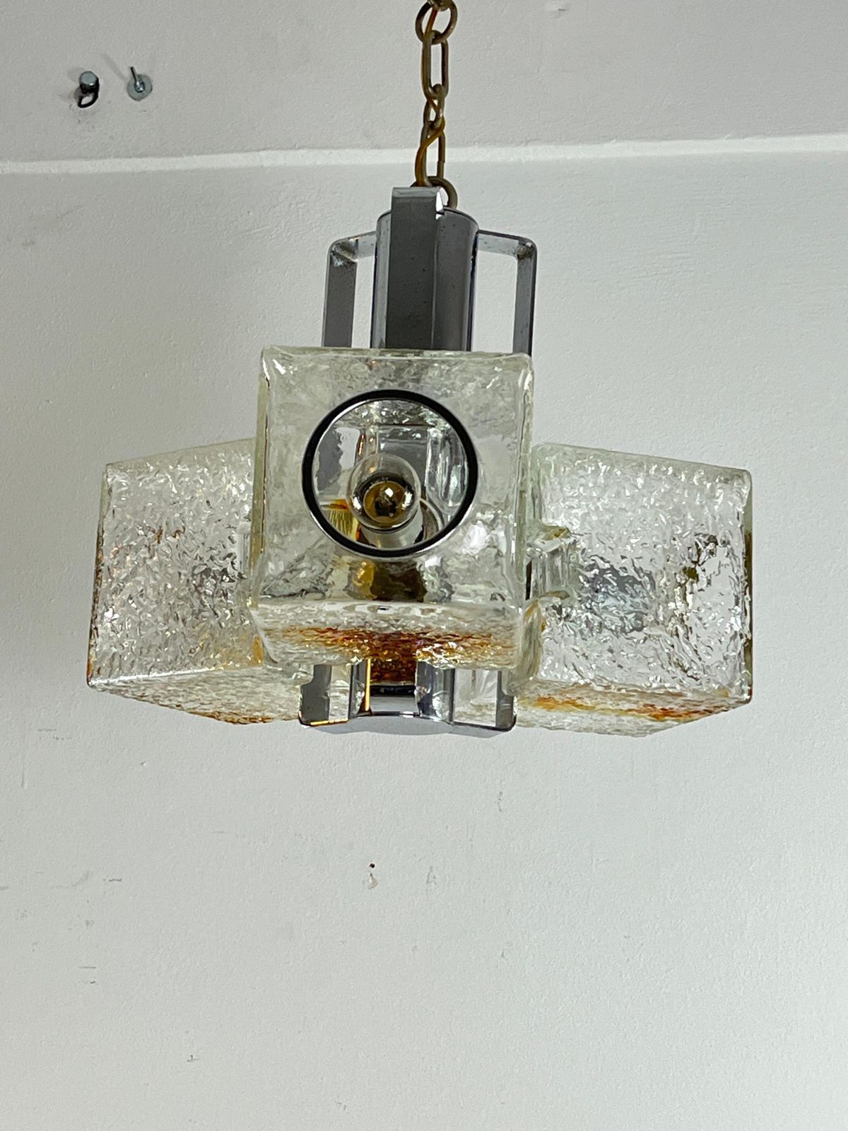 3 Light Murano Glass Chandelier Attributed To Toni Zuccheri For Veart, 1970s photo buy