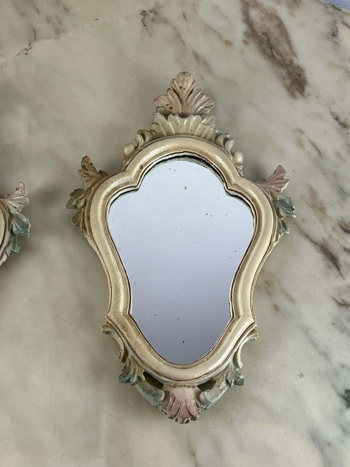 Pair Of Venetian Bedside Mirrors, Italy, 1960s photo 299.0