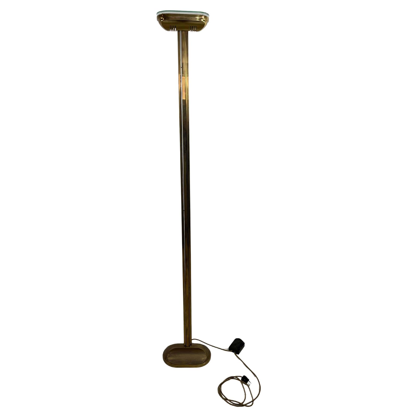 Vintage Brass Floor Lamp Italian Design 1980s photo furniture