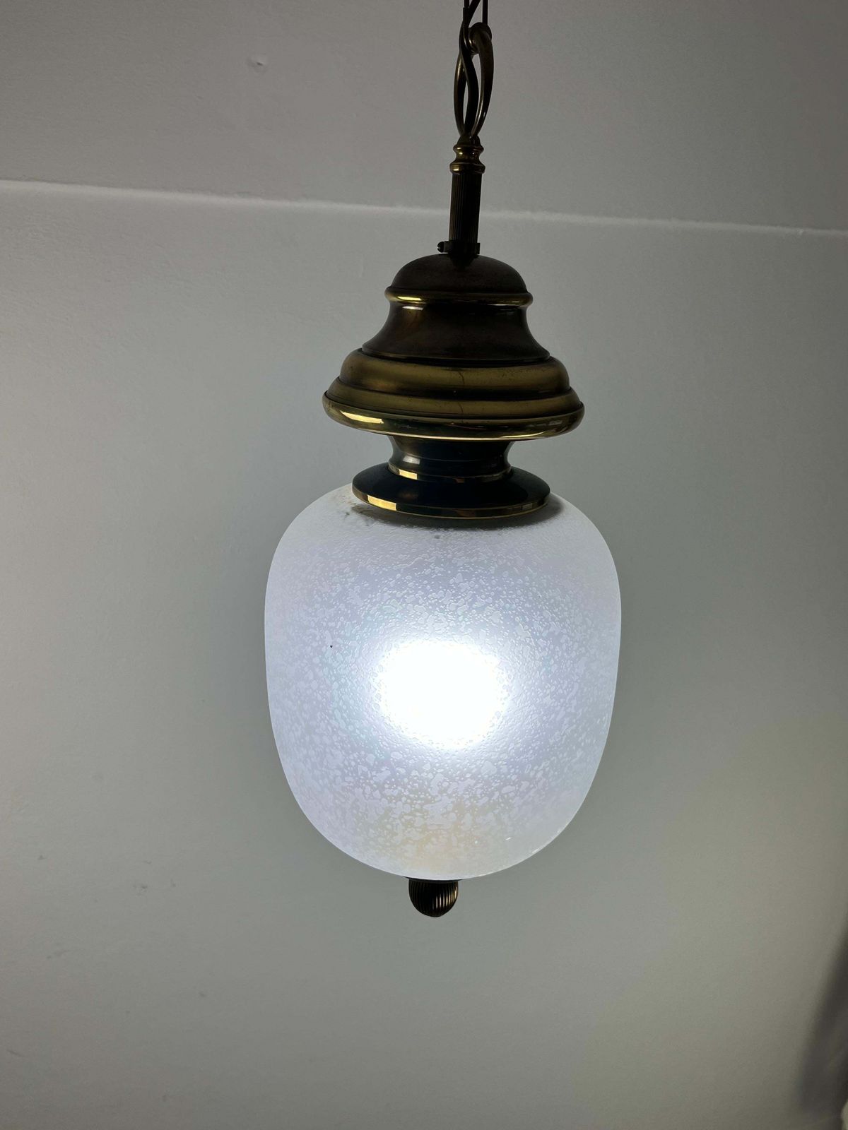 Luigi Caccia Dominioni Murano Glass And Brass Chandelier 1960s photo furniture