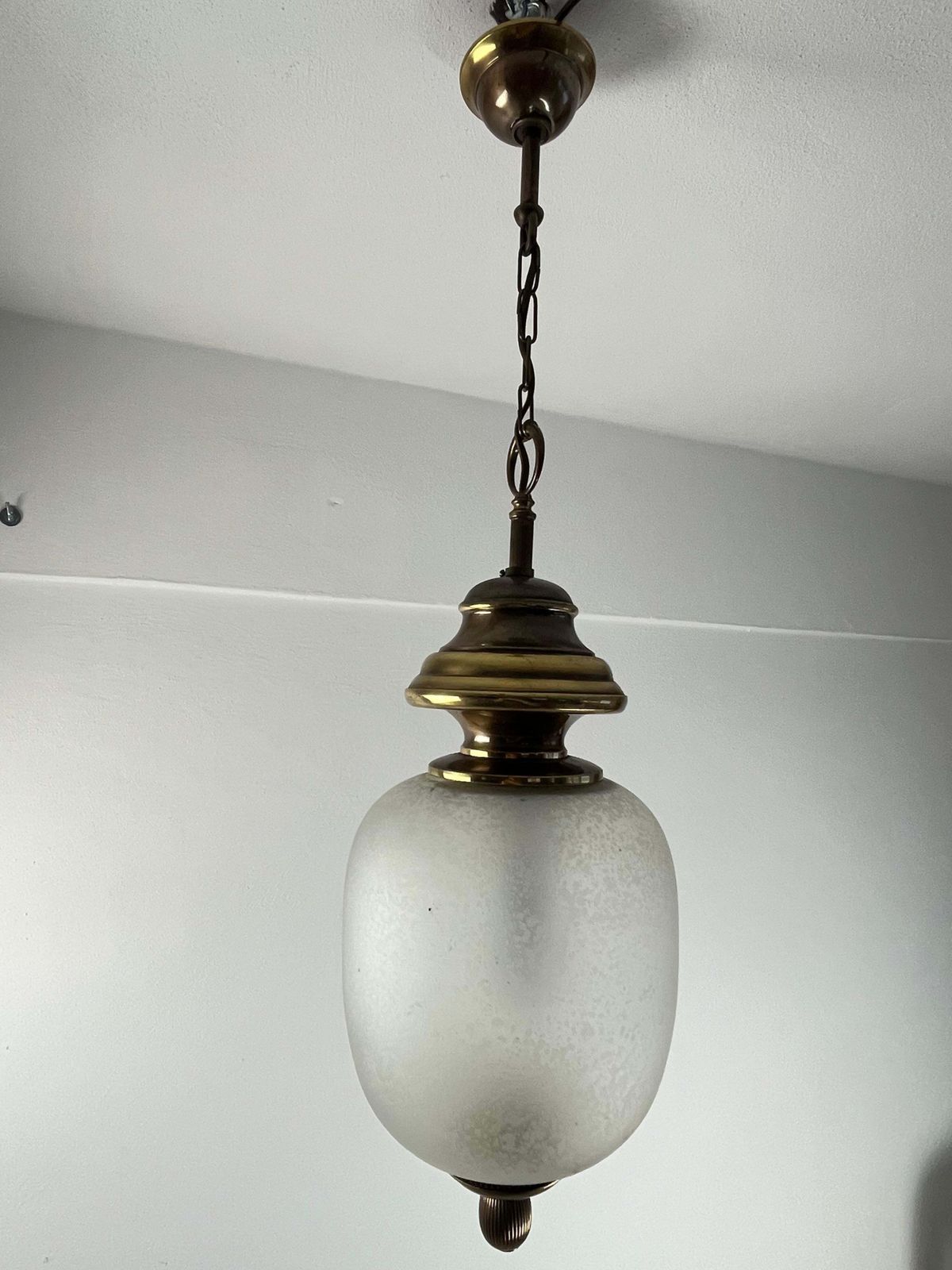 Luigi Caccia Dominioni Murano Glass And Brass Chandelier 1960s photo 1195.0