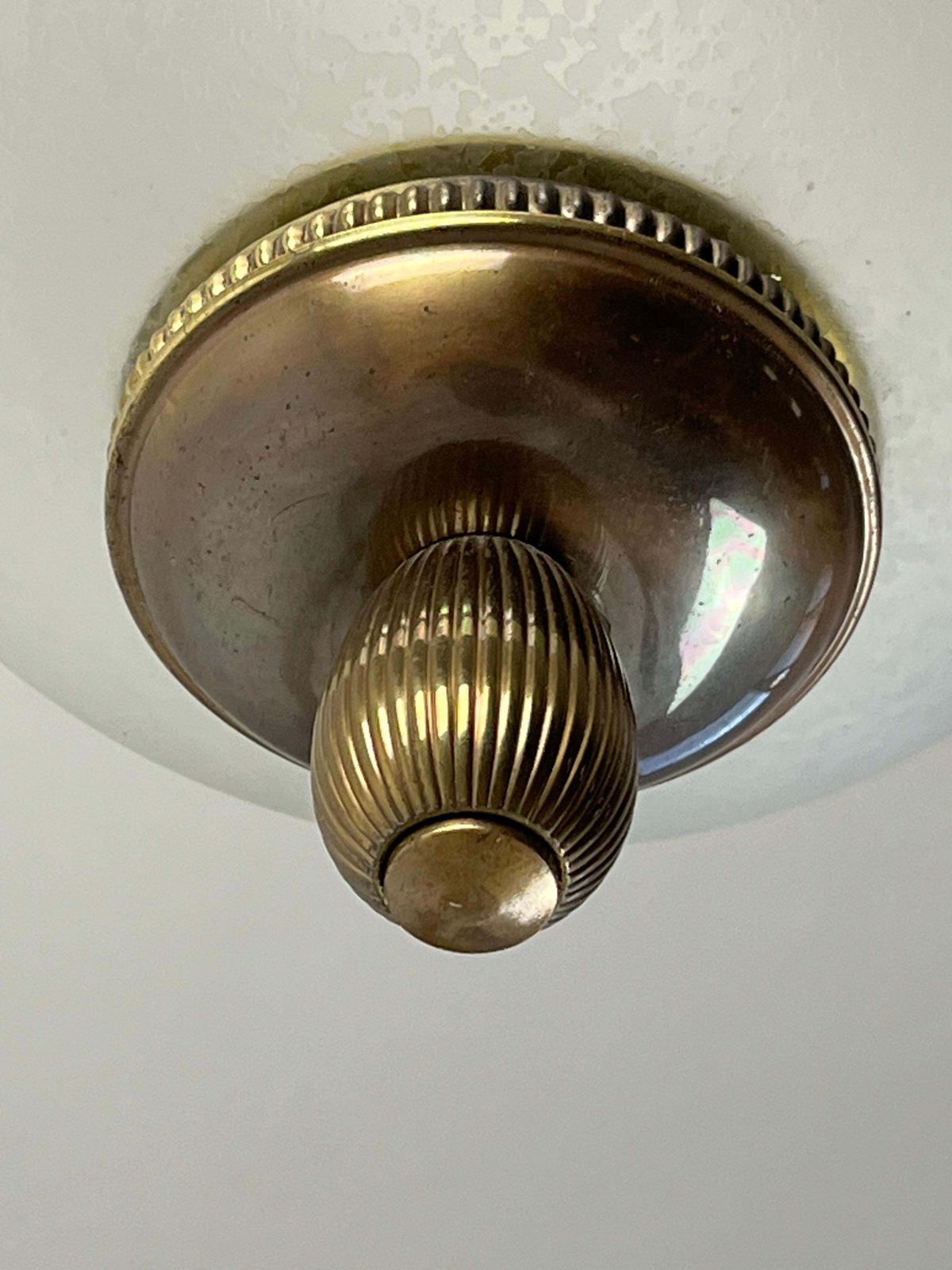 Luigi Caccia Dominioni Murano Glass And Brass Chandelier 1960s photo buy