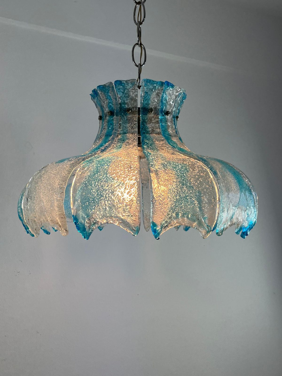Large Mid Century Murano Glass Chandelier By Carlo Nason For Mazzega 1960s photo furniture