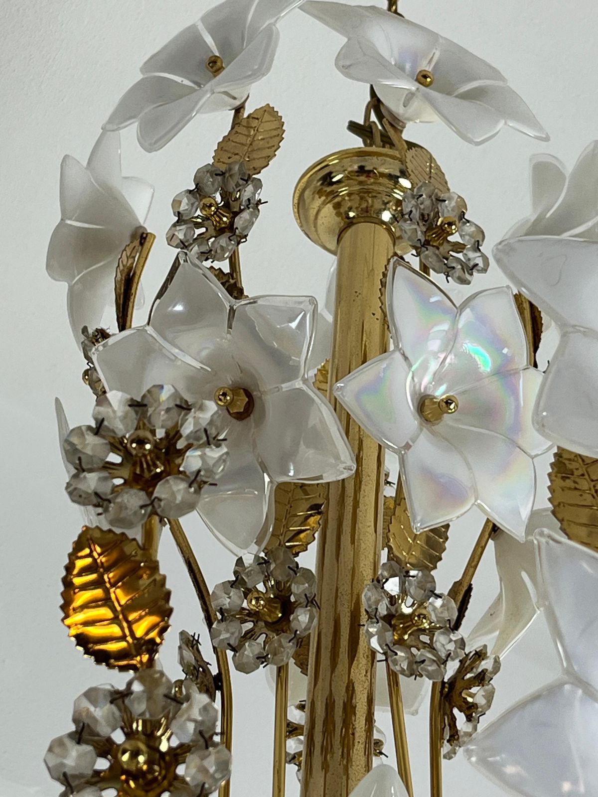 Mid Century 5 Light Murano Glass Flower Chandelier, 1960s photo for sale