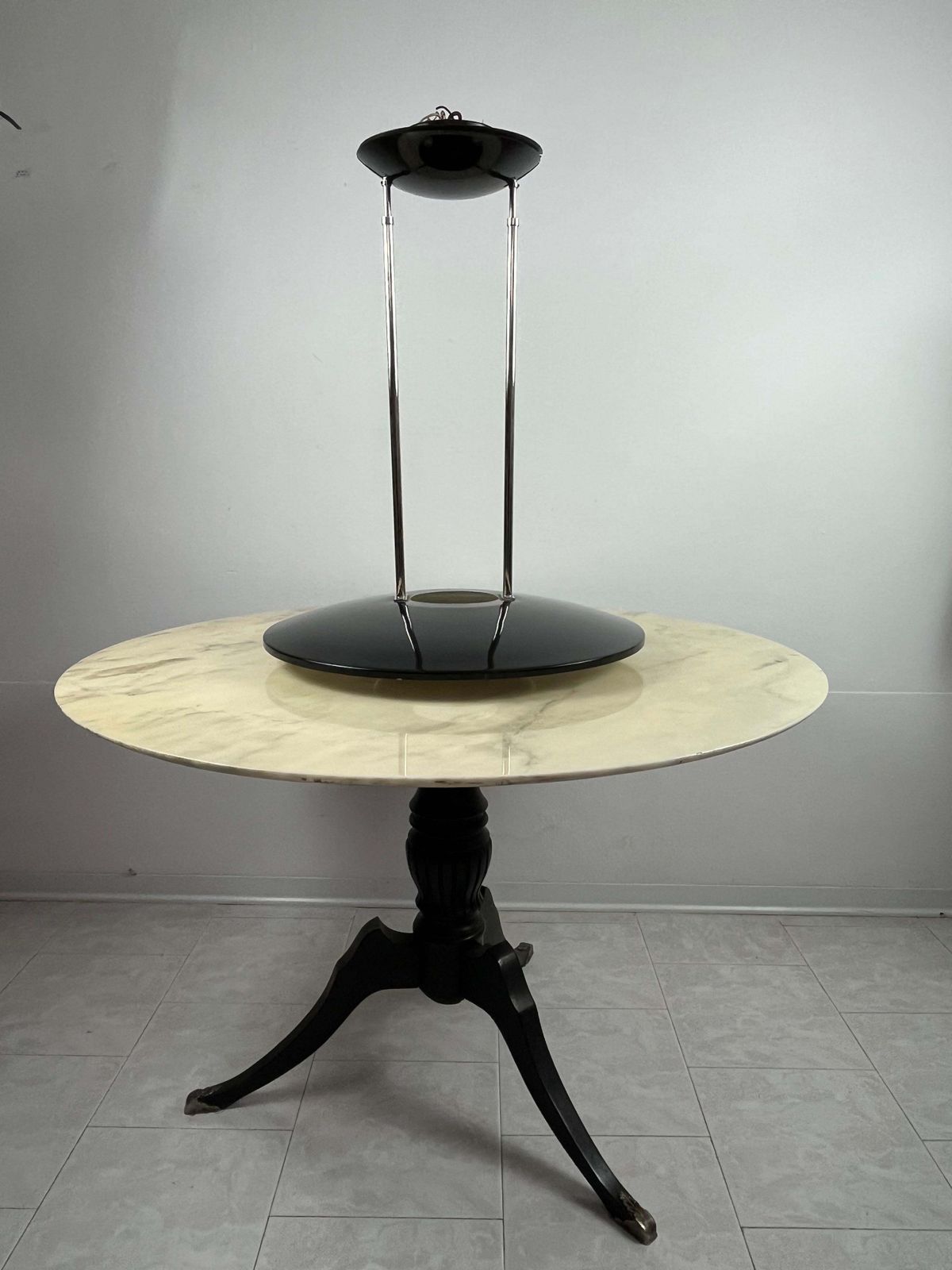 Lighting Italian Vintage Chandelier In Enamelled Attributrd To Elio Martinelli 1980s photo