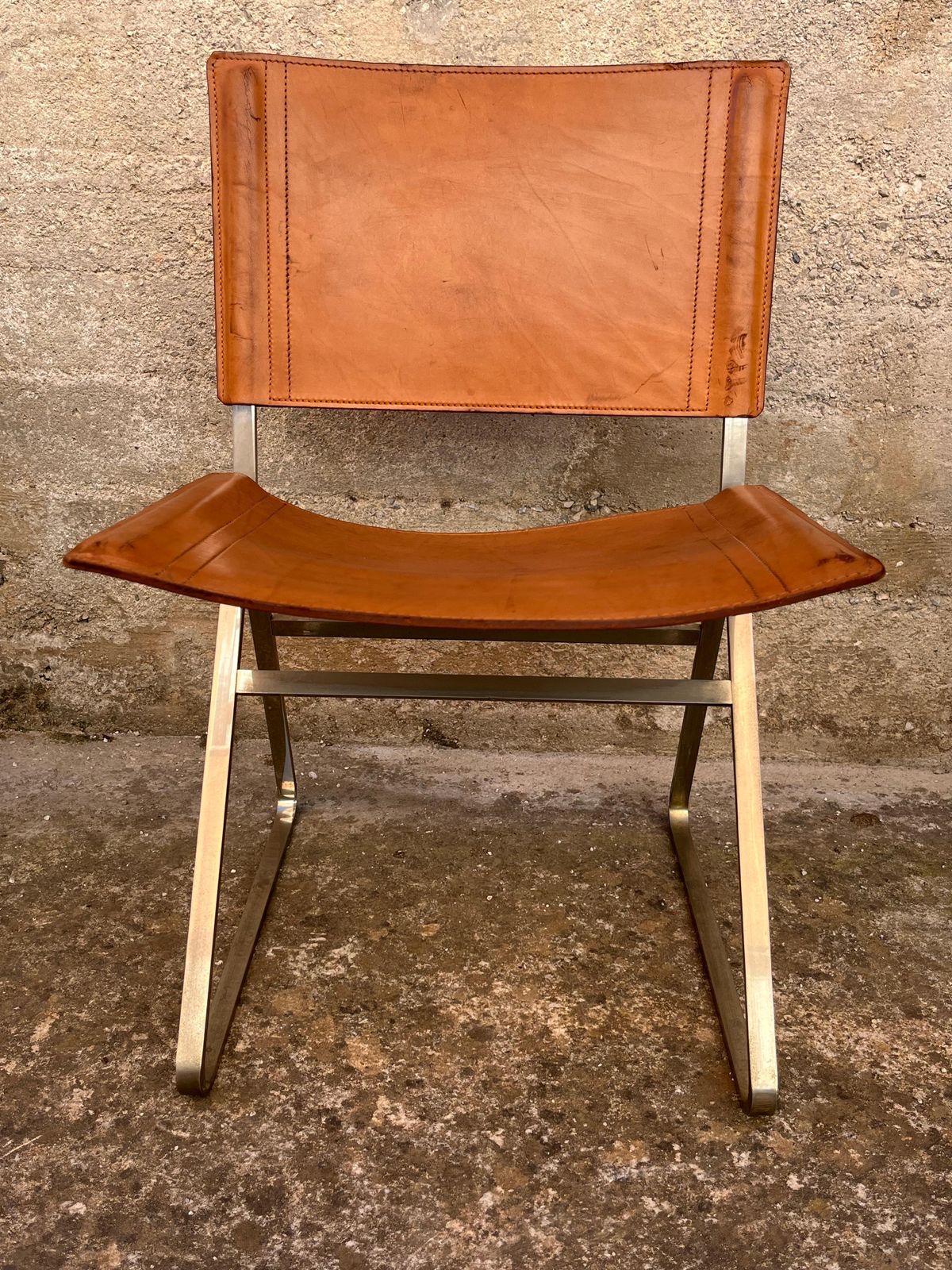 Set Of 4 Mid Century Steel And Leather Chairs Attributed To Pierre Paulin, 1960s photo 2391.0