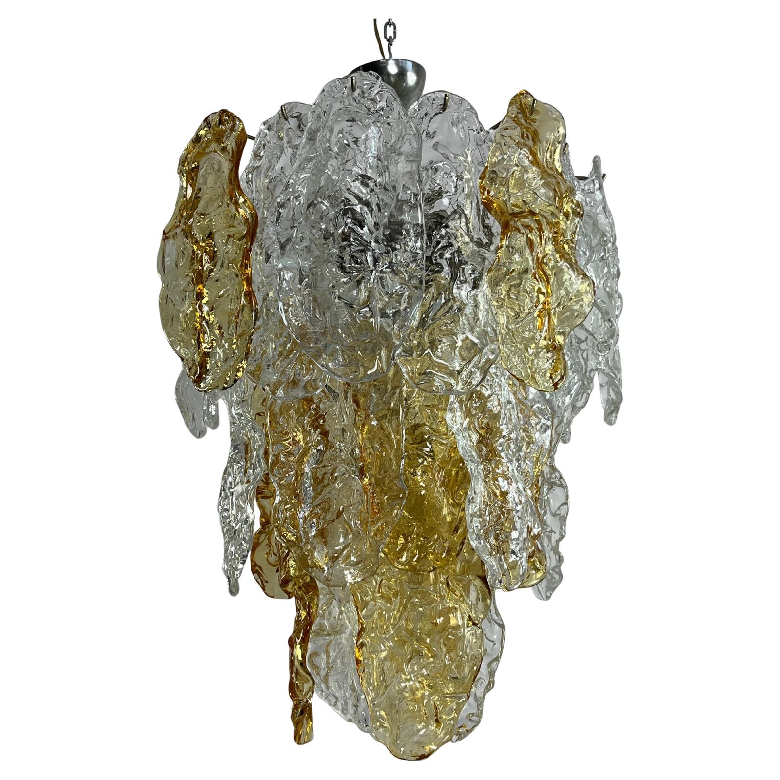 Large 9 Light Murano Glass Chandelier Purchase Invoice From 1978